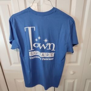 Women's Graphic Blue Cotton T-shirts  (Advertising) Size L New LOT Of 2